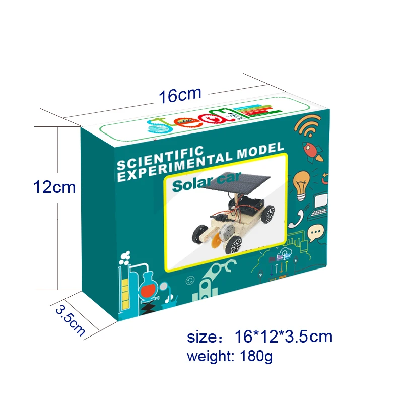 New 2022 Stem Education Science Toys For Boys Wooden Electric Solar Car