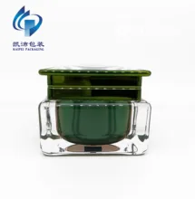 Hot Sale Wholesale Square Acrylic Jar 50ml packaging container Skin Care Serum Face Cream Beauty (KP503J50)