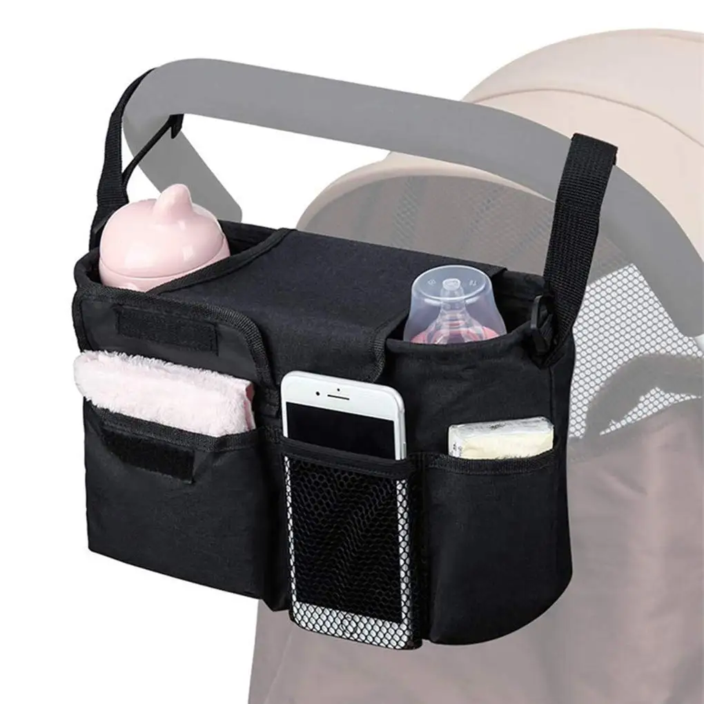 universal stroller organizer with insulated cup holder