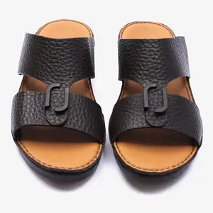 BUSY GIRL FA9151 Custom Logo Arabic Slippers with Buckle Platform Wedge Middle Eastern Style Casual Shoes for Men Sandals Shoes