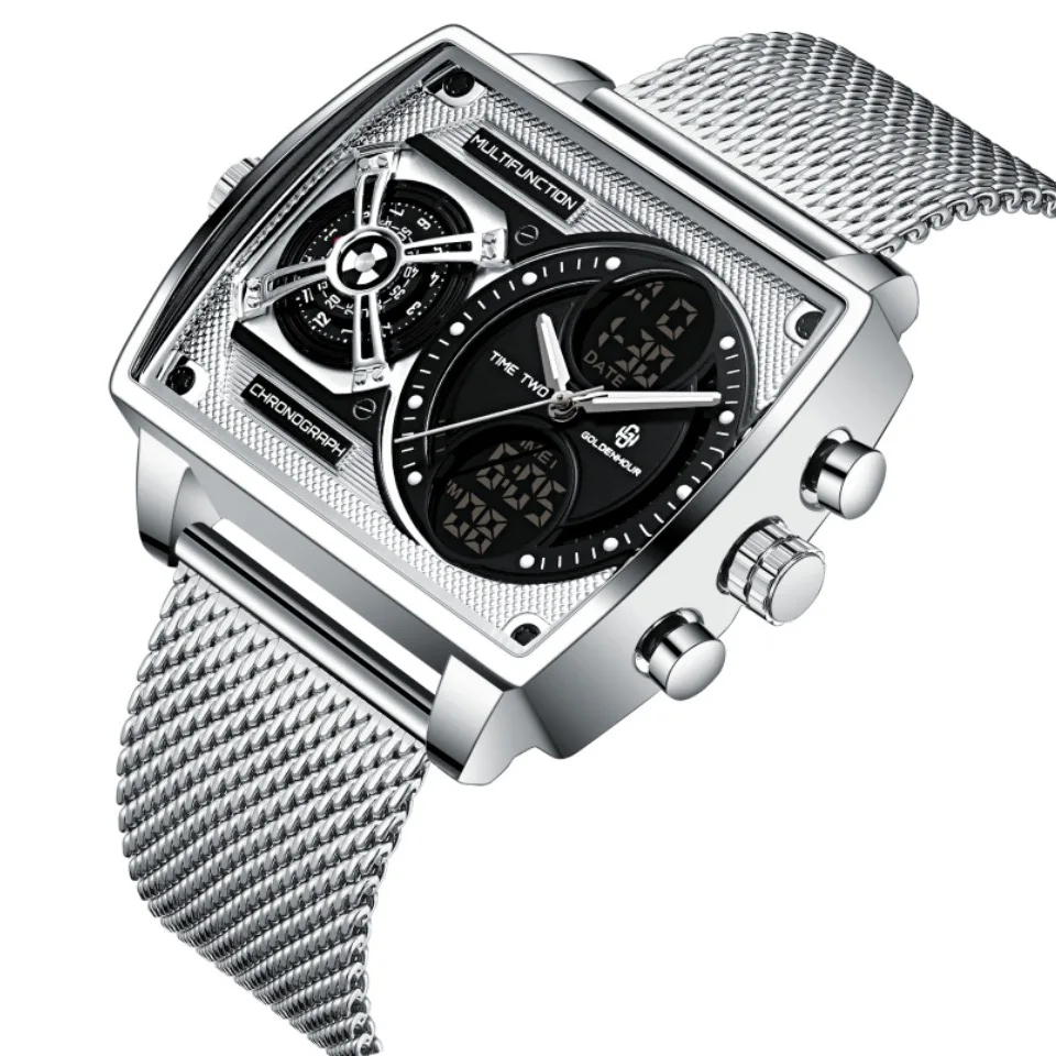 GH138 Good Quality Watch for Men logo Digital Analog Watch for Man