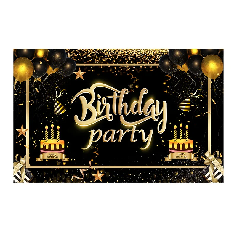 50th Happy Birthday Backdrop Decorations Black Gold Photo Background Cloth  Walls Birthday Party Wall Photography Backdrop - Buy Happy Birthday  Decoration Background,Photography Backdrop,Background For Photography  Product on 