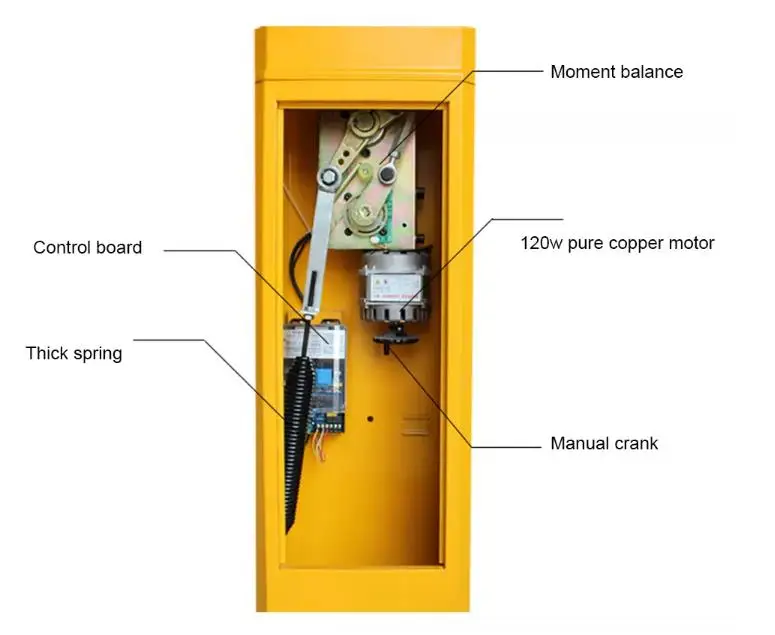 Car Parking and Toll Access Control Automatic Articulated DC Parking Boom Barrier Gate With Long Range Rfid Reader