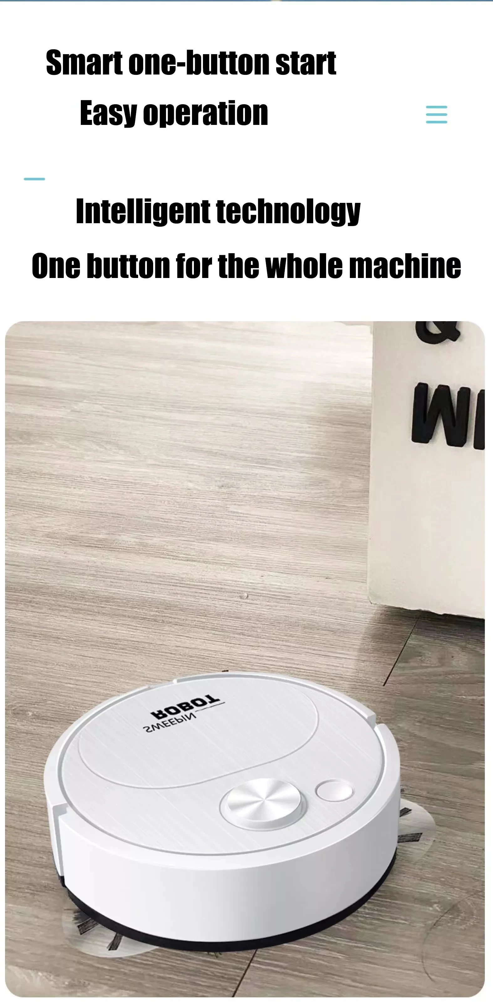 Quiet Clean Intelligent Vacuum Cleaner Cleaning Robot Rechargeable