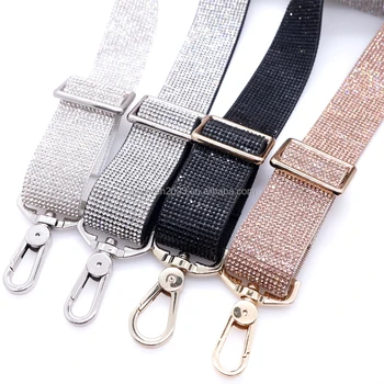 Sp006 bling bling rhinestone adjustable bag straps crossbody belt bag shoulder straps
