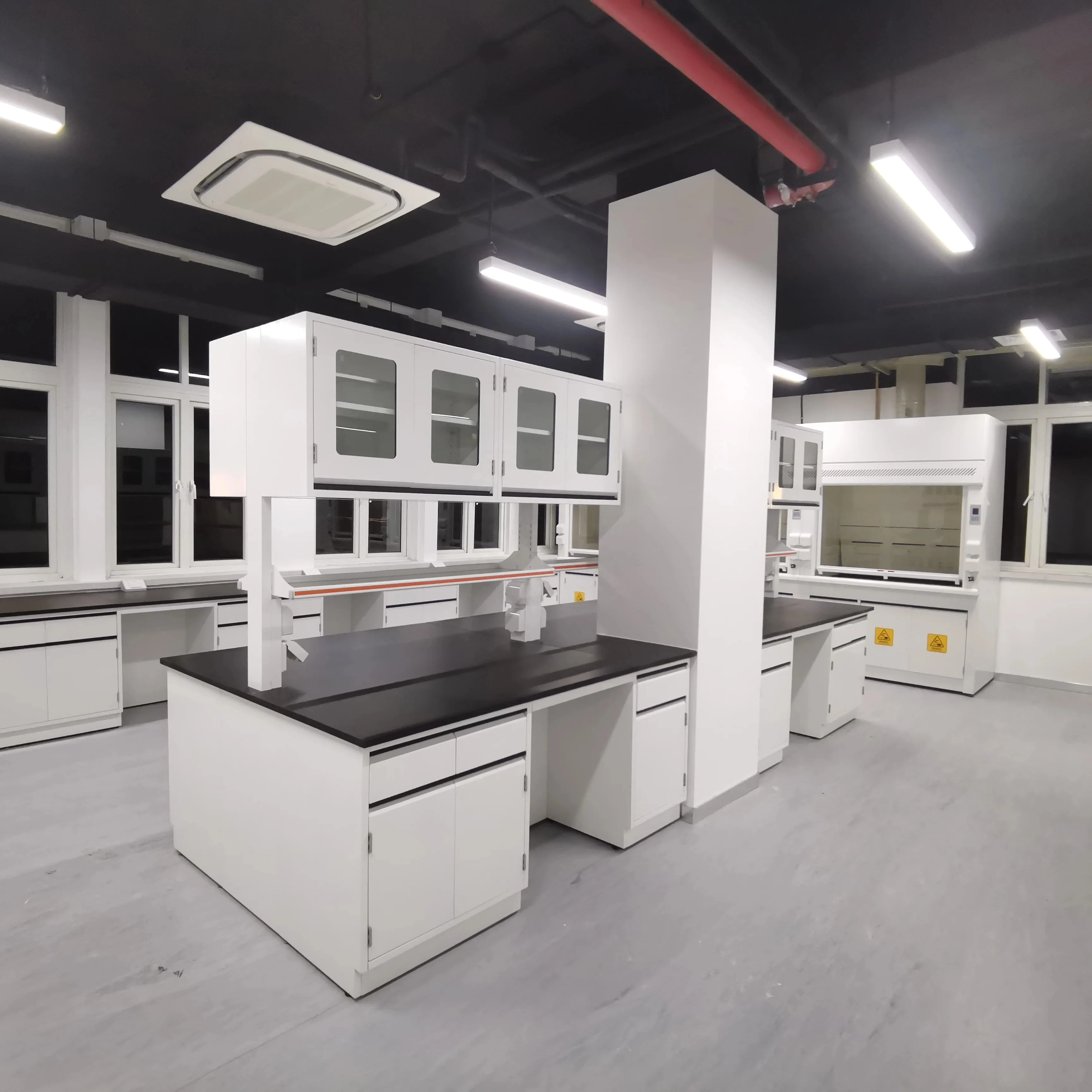 High Grade Modular Lab Furniture with Movable Lab Bench Casework Metal Cabinet with Wheel