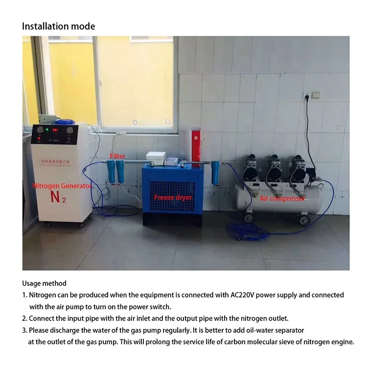 Nitrogen Generation System Small Nitrogen Generator Potato Chips Nuts Popcorn Food Nitrogen Filling