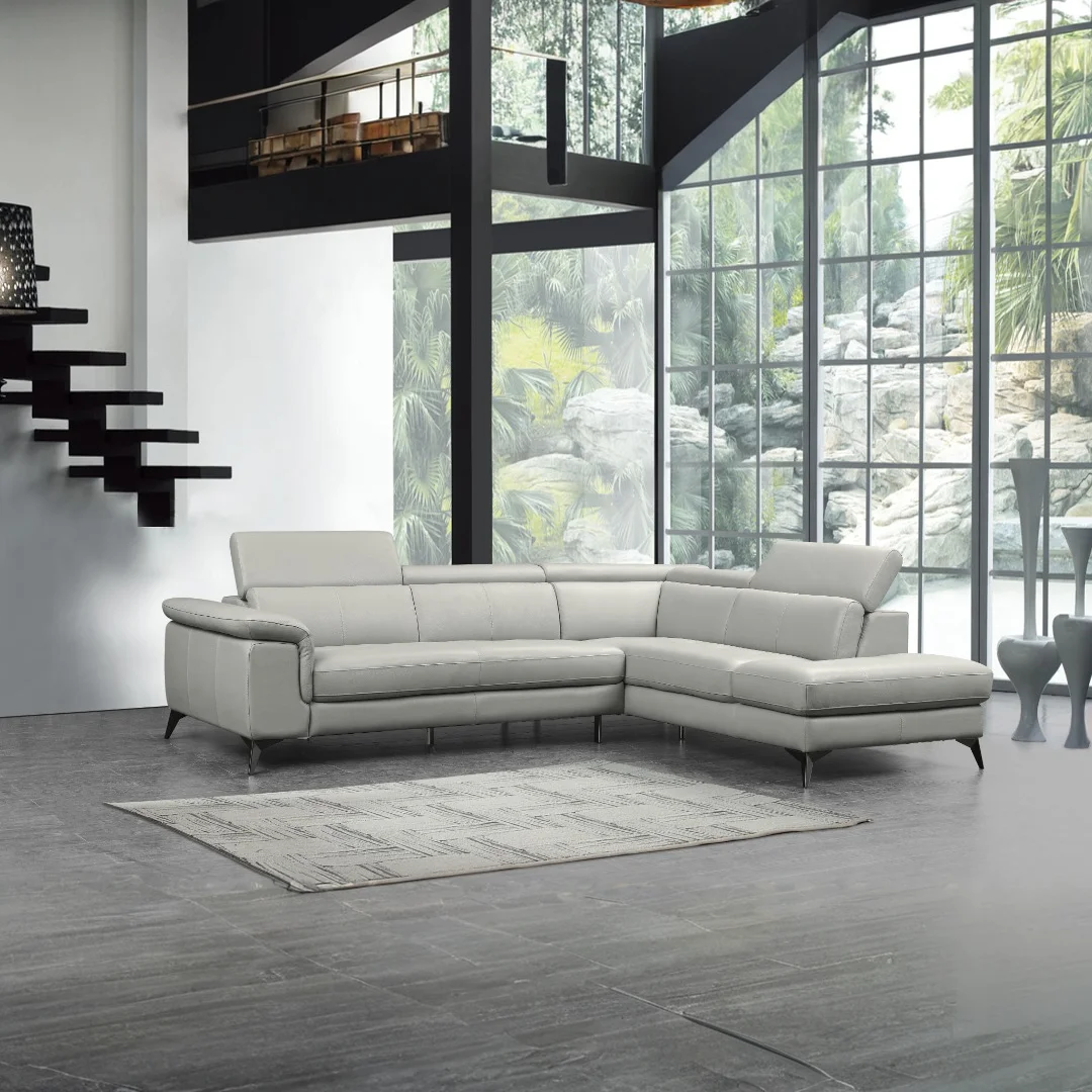 Evergo Orange Wooden Modern Executive Designs Italian Style Office Furniture Leather Sofa Set Supplier 3 2 1 Sectional Sofa