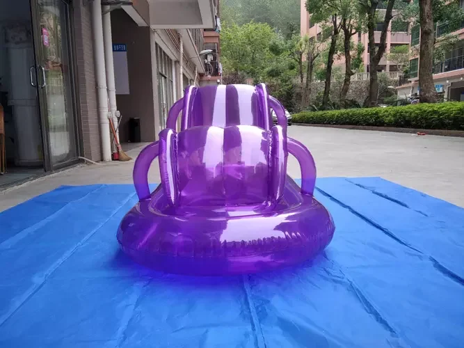 Custom PVC Transparent Advertising Inflatable Lounger Air Sofa Chair