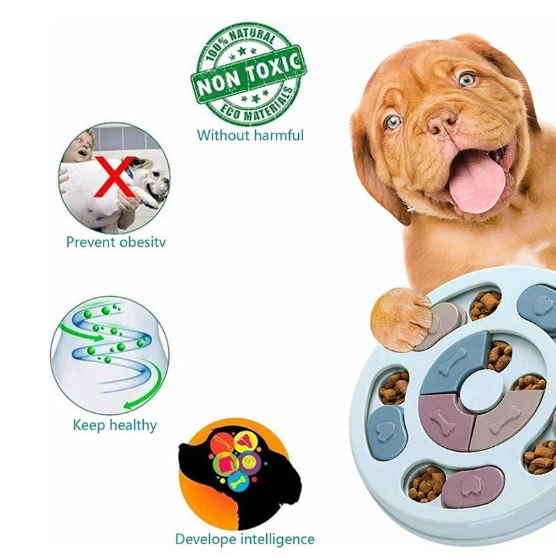 Pet Dog Puzzle Toy Dog Food Puzzle Slow Feeder Toy Dog Treat Interactive IQ Training Puzzle Level 2 Game Feeding Toys