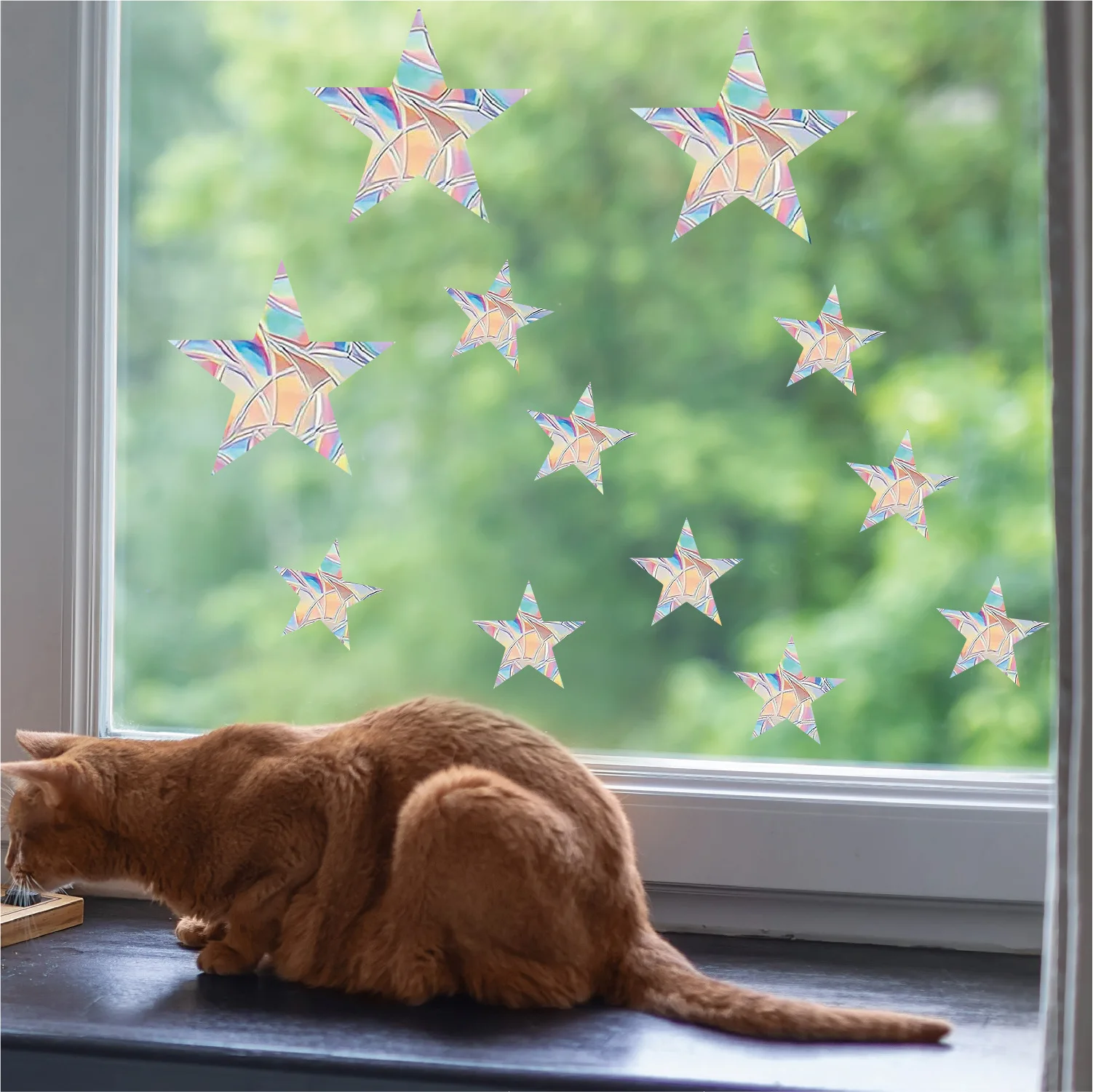1 set regenboog raamstickers PVC Suncatcher prisma niet