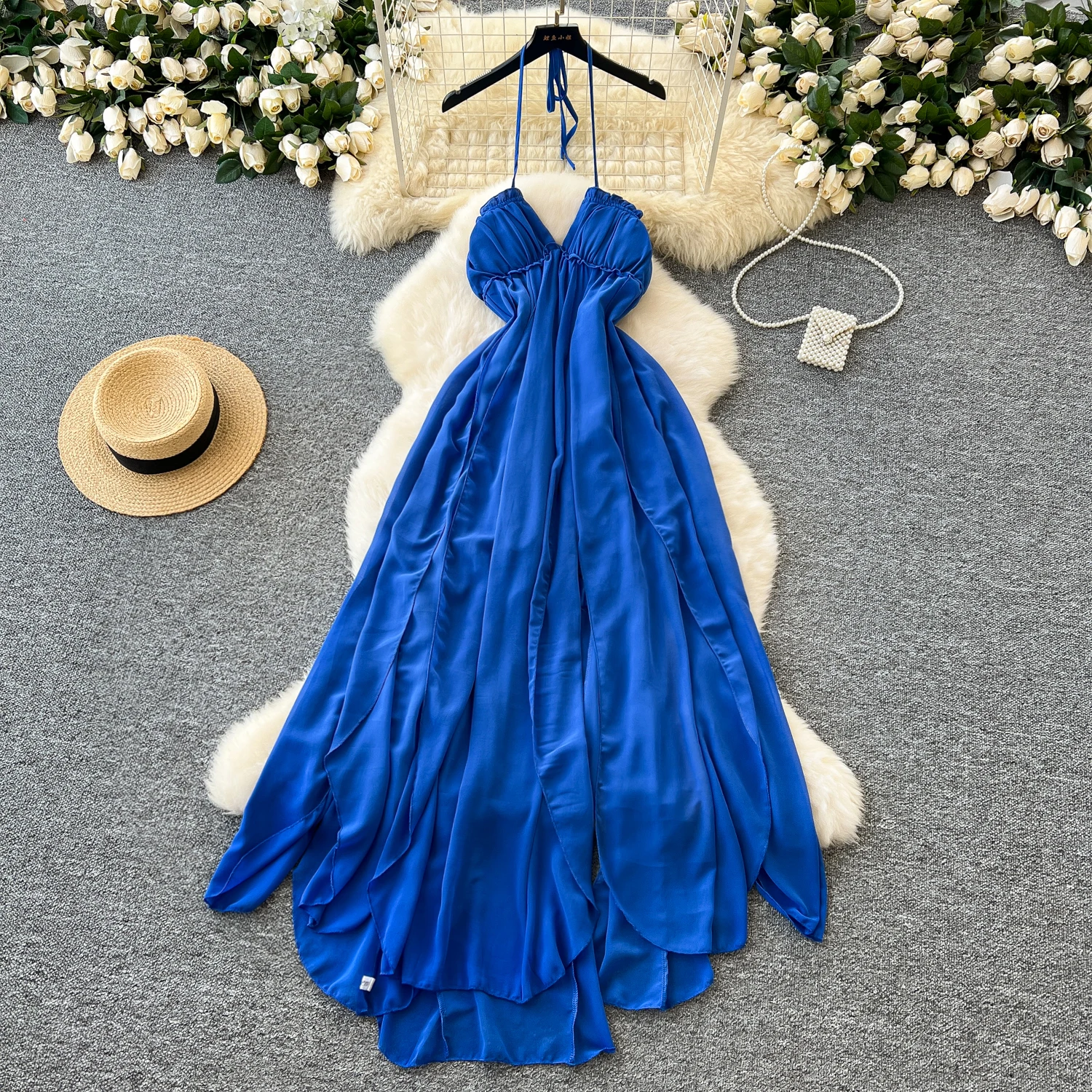 white christmas dresses Roman Style Sleeveless Gown – HAREM's Brides