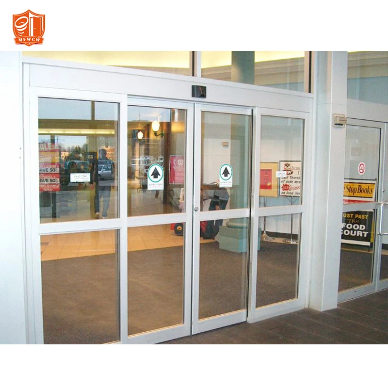 Commercial Automatic Sliding Glass Door for Shop Entrance Electric Sensor-Activated Retail Door