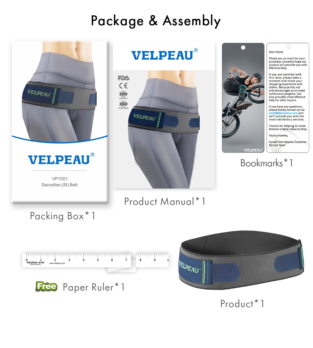 Velpeau Sacroiliac Belt For Sciatica Pelvic Lower Back Lumbar Pain
