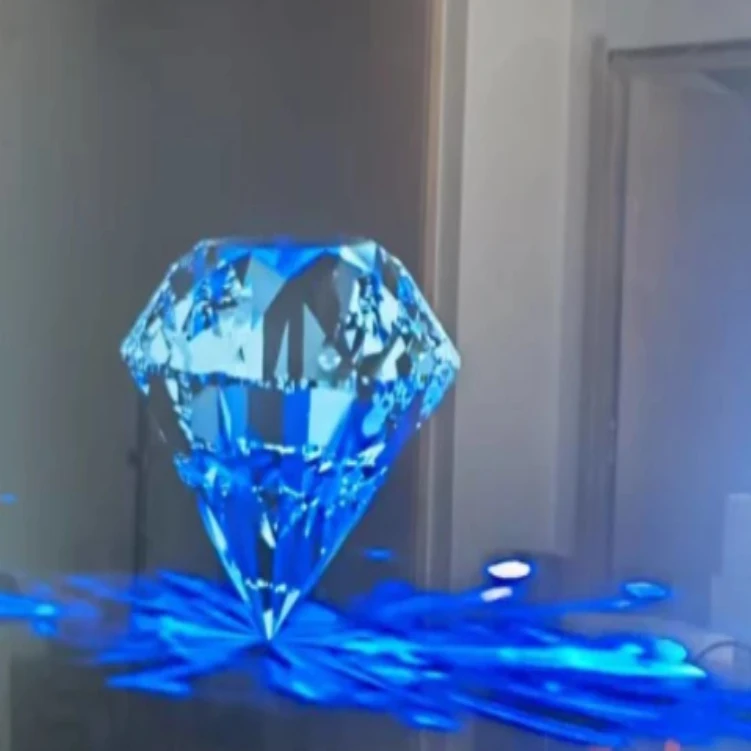 博物館ピラミッド3Dホログラフィックディスプレイ裸眼3Dホログラム広告