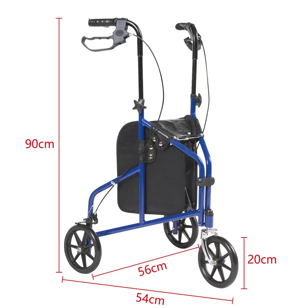 Multifunction Foldable Adult Exercise Walker Transport Chair for Person Who Do Not Walk Walking Device for Disabled Elderly