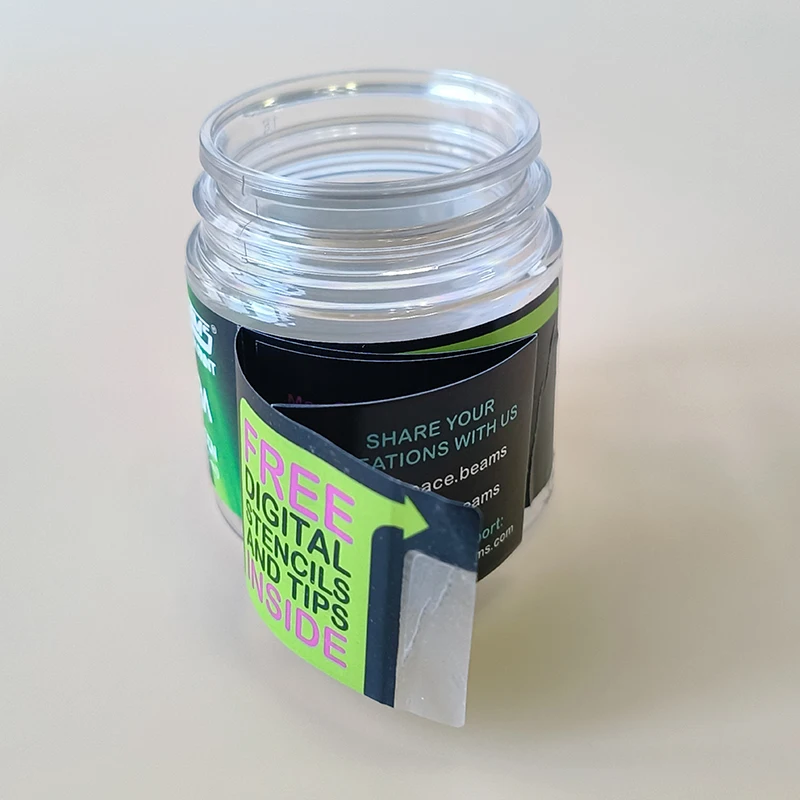 Recyclable Peel and Reseal Multi Layer Labels Multi Layer Stickers Peel and Reveal Sticker Labels Folding Booklet Label