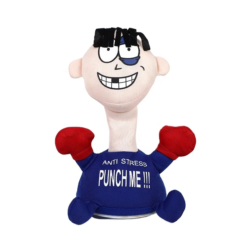 New Style Punch Me Electric Anti Stress Screaming Doll Decompress Toys Stress Relief Plush Toys