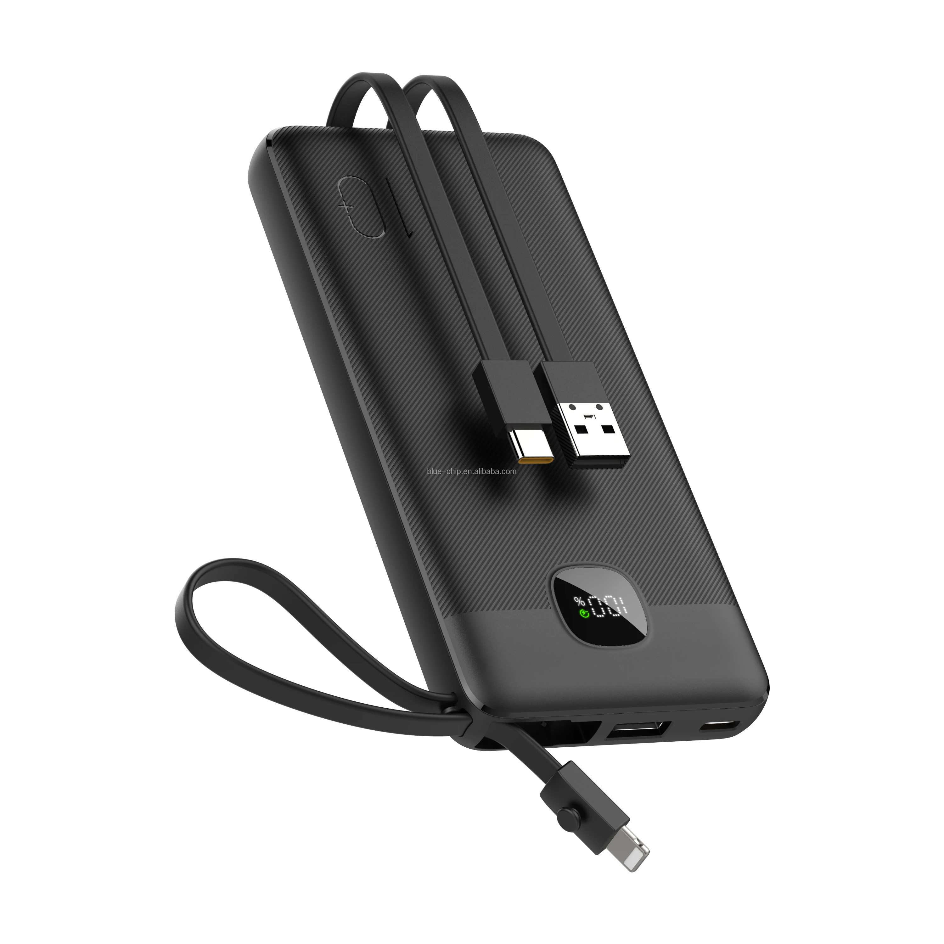 Bulk Buy High End Cellphone Charging Type C Output Multi 10000Mah Powerbank Portable Charger Power Banks With Led Display