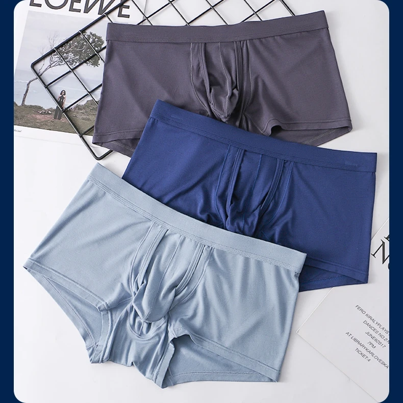 Men's Underwear Summer Breathable Solid Color Separate Pouch ...