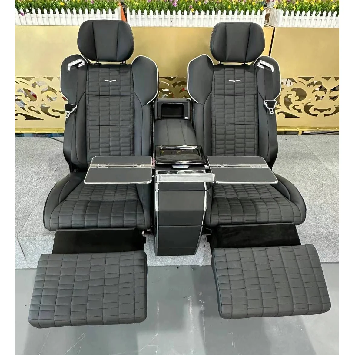 Partitions Electric Seats with Folding Tables Custom-shaped Side Walls Complete Interior Upgrades for Cadillac Escalade SUV