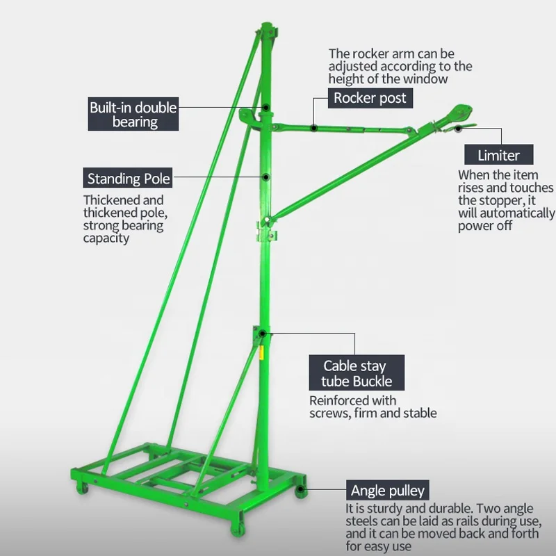 Building Material Lifting Equipment Firm and Durable Hoist Mobile Small Mini Crane