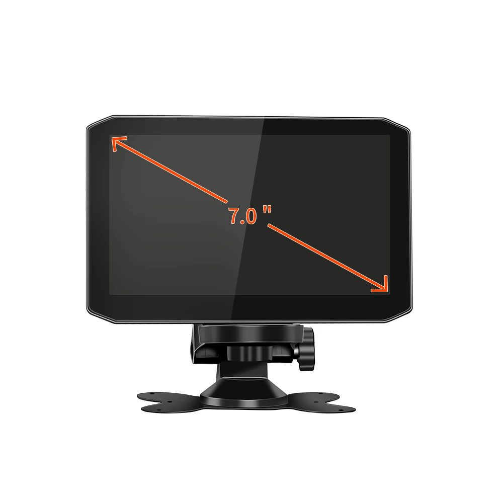 Sys 4ch 720p H.264 Ahd Waterproof Bullet Backup Camera 7'' Screen Split