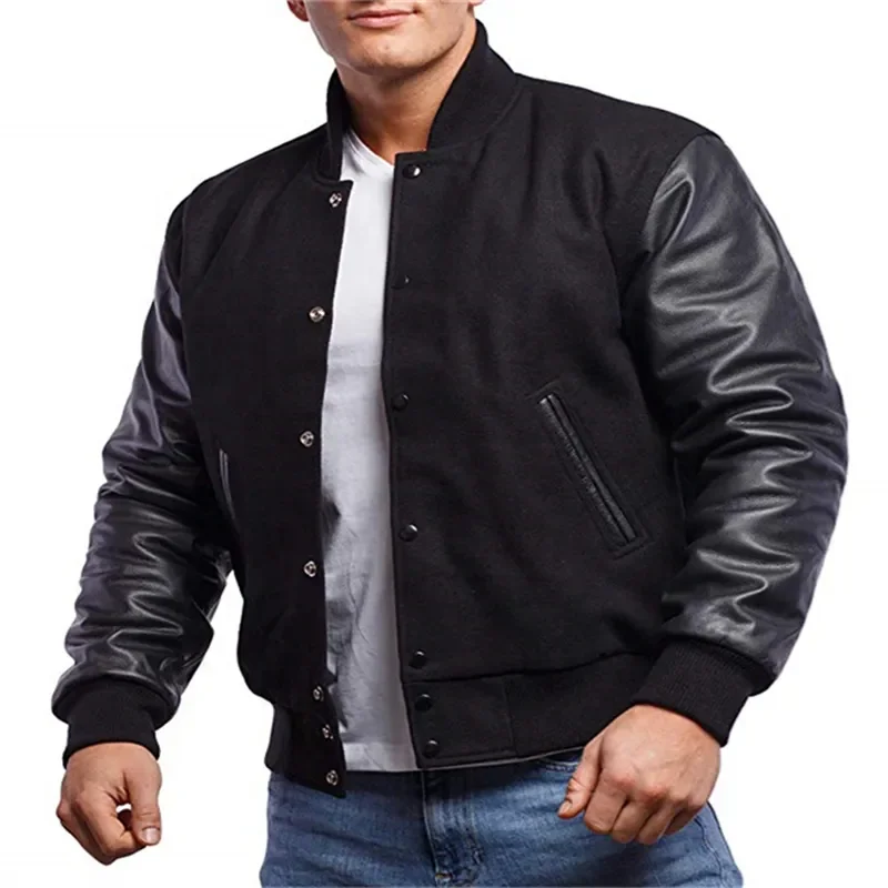 Men's Baseball Jacket Long Sleeve Windbreaker For Men_voghion.com