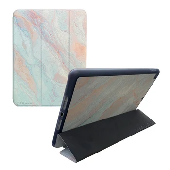 Painting tri-fold PU Leather  Case Smart Auto Wake Sleep tablet tpu back cover with pen slot For ipad 9.7 inch Air Air 2 pro9.7