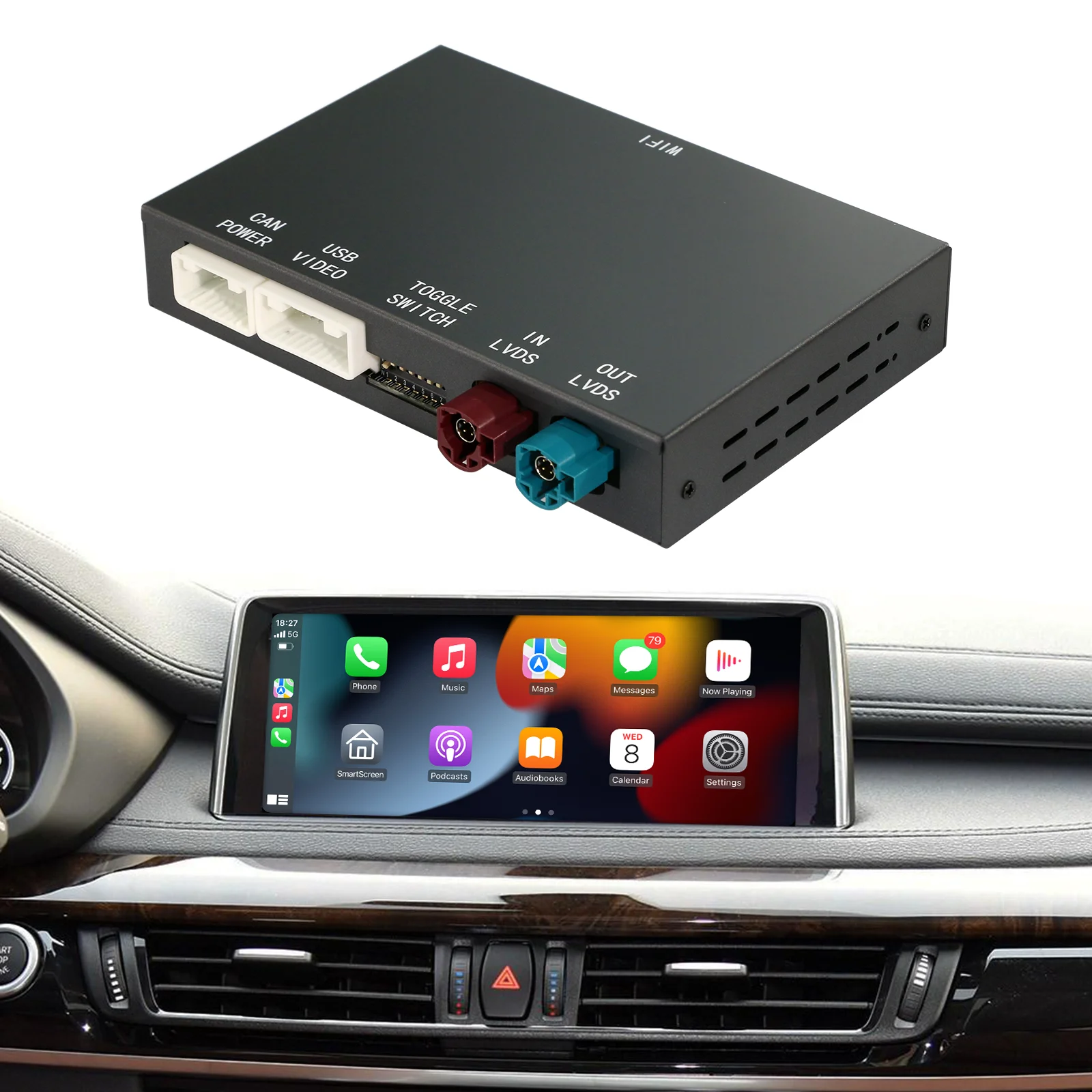 Decoder For BMW NBT/EVO System 1 2 3 4 5 6 7 Series X1 X3 X4 X5 X6 i8 MINI - CarPlay for BMW Decoder For BMW NBT/EVO System 1 2 3 4 5 6 7 Series X1 X3 X4 X5 X6 i8 MINI - CarPlay for BMW