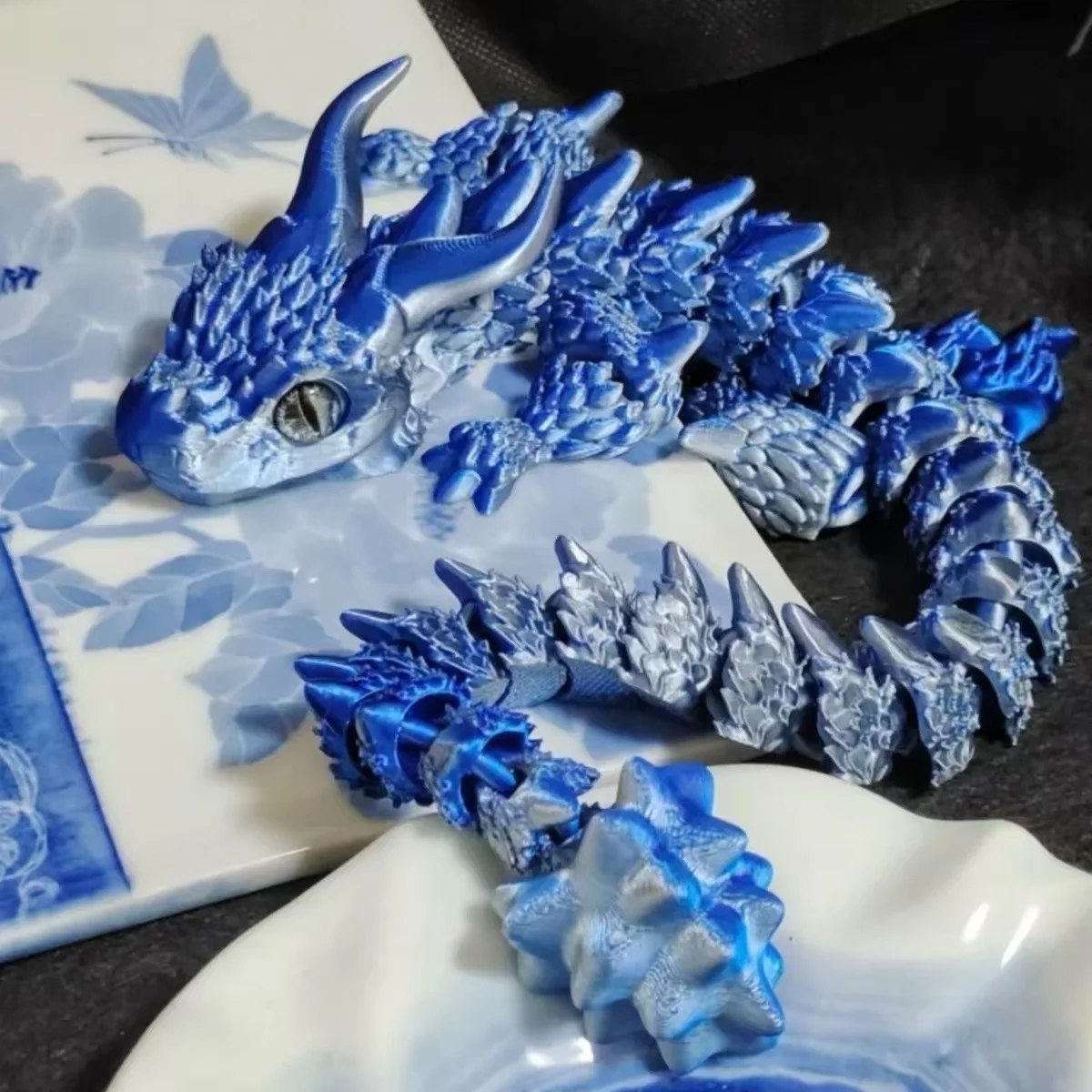 3D Printed Dragon Egg Articulated Crystal Dragon Surprise