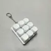 Base blanca sólida de 9 teclas