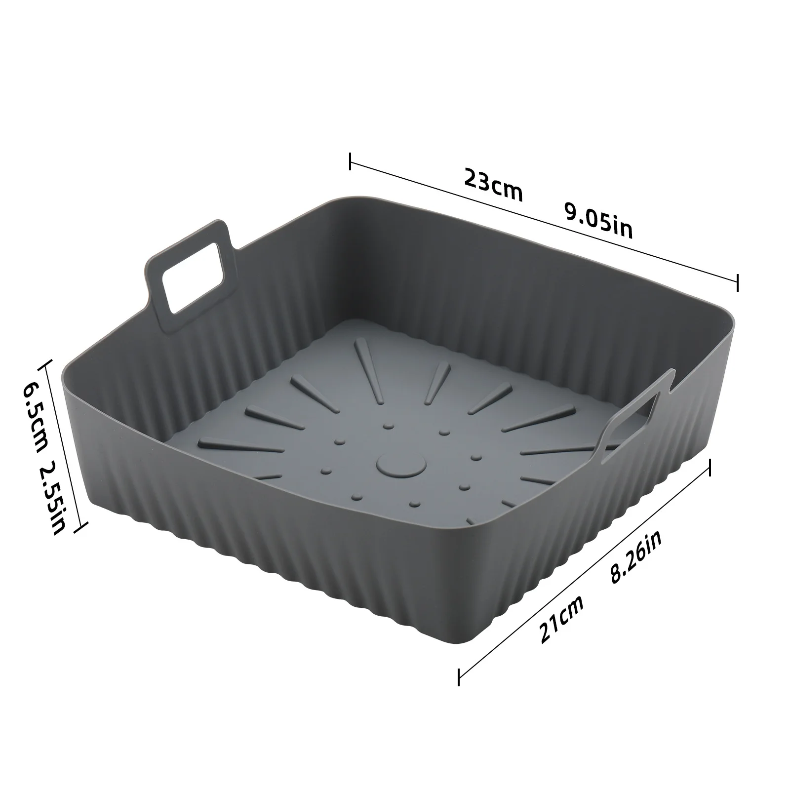 New Square Silicone Baking Mat & Tray for Air Fryer Oven Barbecue-Sustainable Oil-Proof Easy-To-Clean Large Size factory