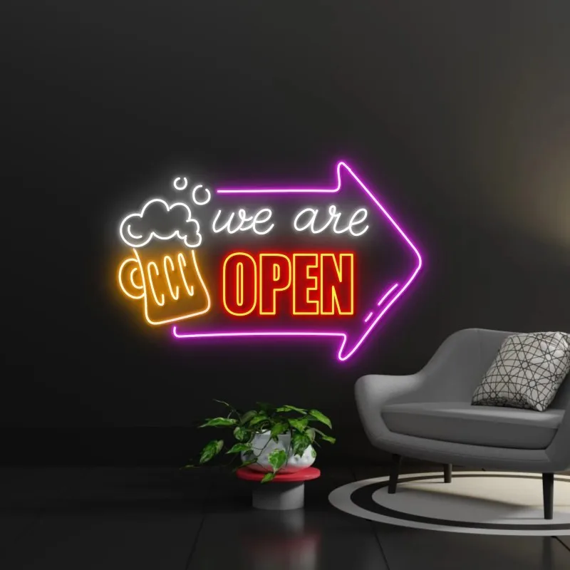 product beer shop restaurant advertising neon light sign for business coffee bar wall mounted colorful led light sign decor-13