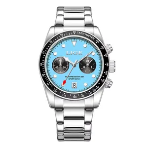 New Design Men Sports Watch Stainless Steel Multifunctional Waterproof Wristwatch Men's Quartz Watch