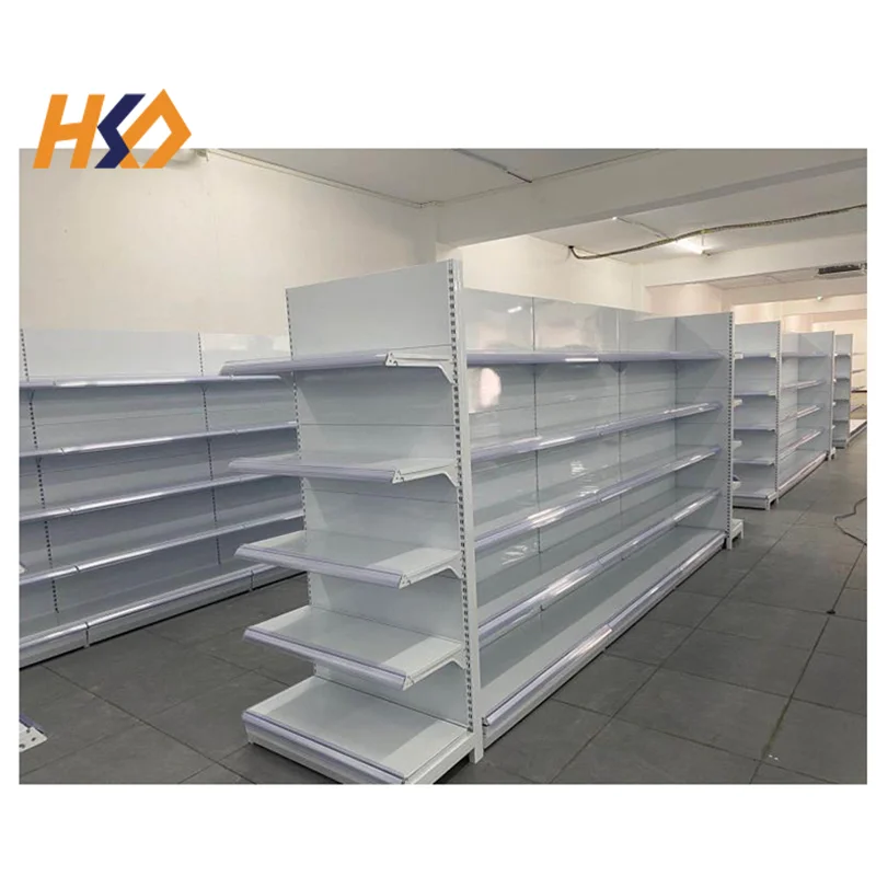 White Display Racks Supermarket Shelves Wholesale Gondola Shelving