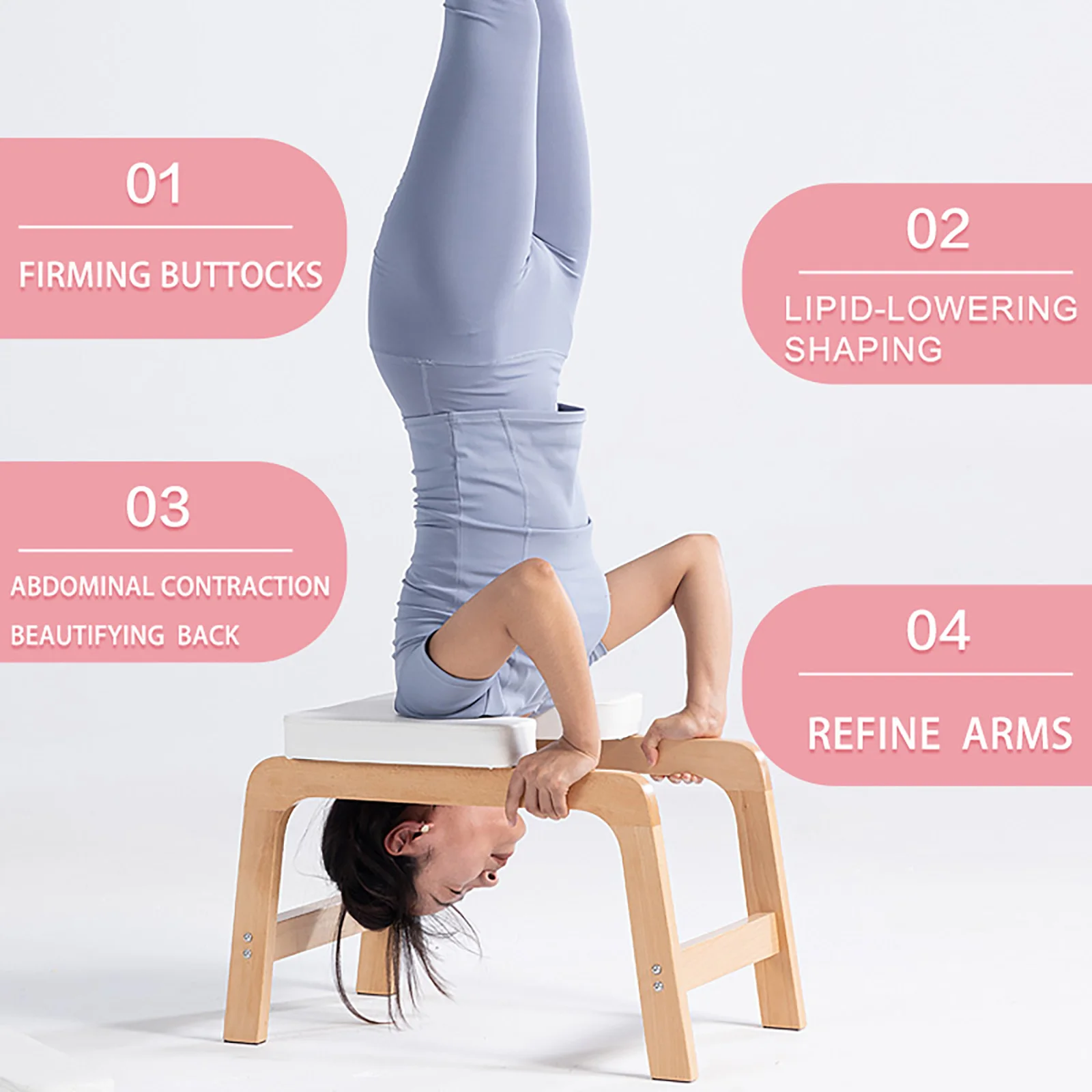 Original Vegan Handstand Trainer Bench for Home Exercise Strength Training Inversion Equipment Yoga Sports Entertainment