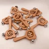 # 6 double bead wooden ring rattle