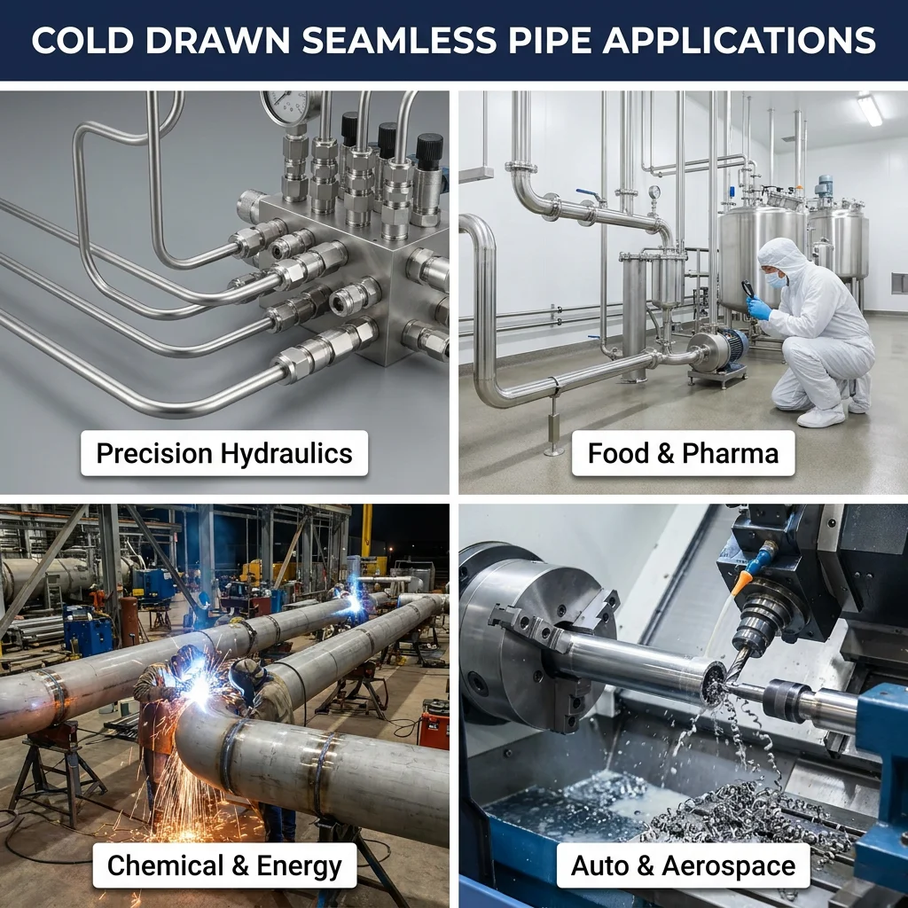 Tight Tolerance Cold Drawn Seamless Steel Tube Great Machinability for Precision Component Processing
