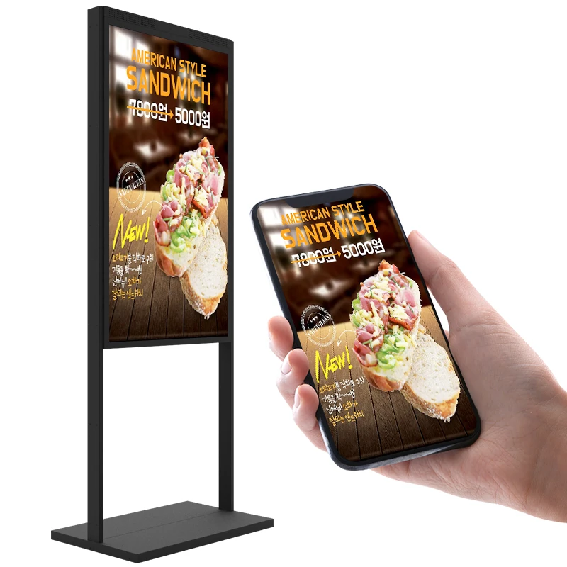 49 Inch Window Facing Lcd Display for Clothing Shop Hanging Facing Window Display Window Digital Signage