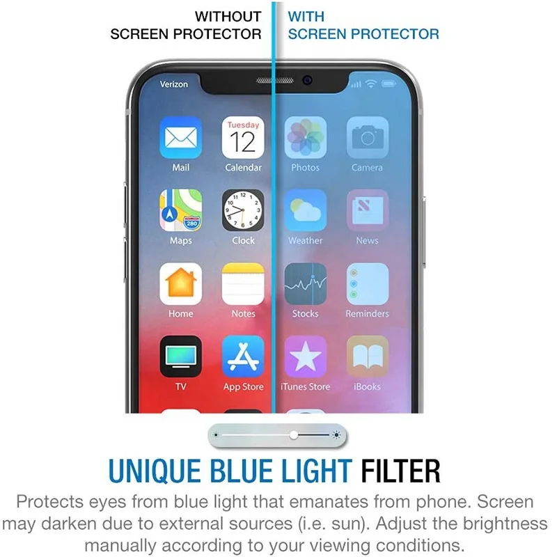 Premium Wholesale  Mobile Phone Protector Anti Blue Light Filter New Glass Screen Film for iPhone 13