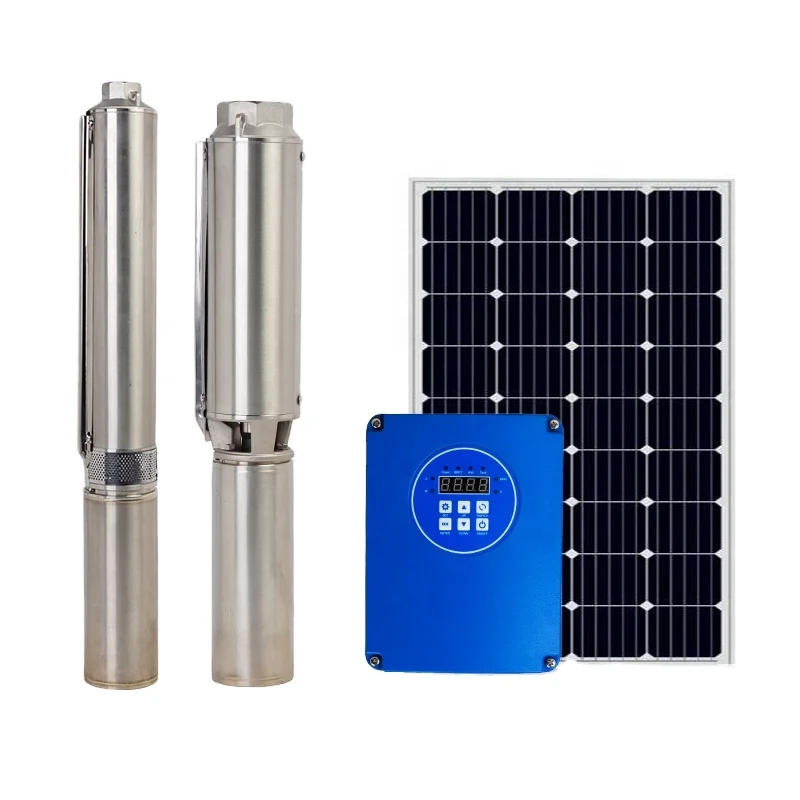 Bomba de agua solar sumergible de pozo de CA CC de 1.5 kW y 1500 W