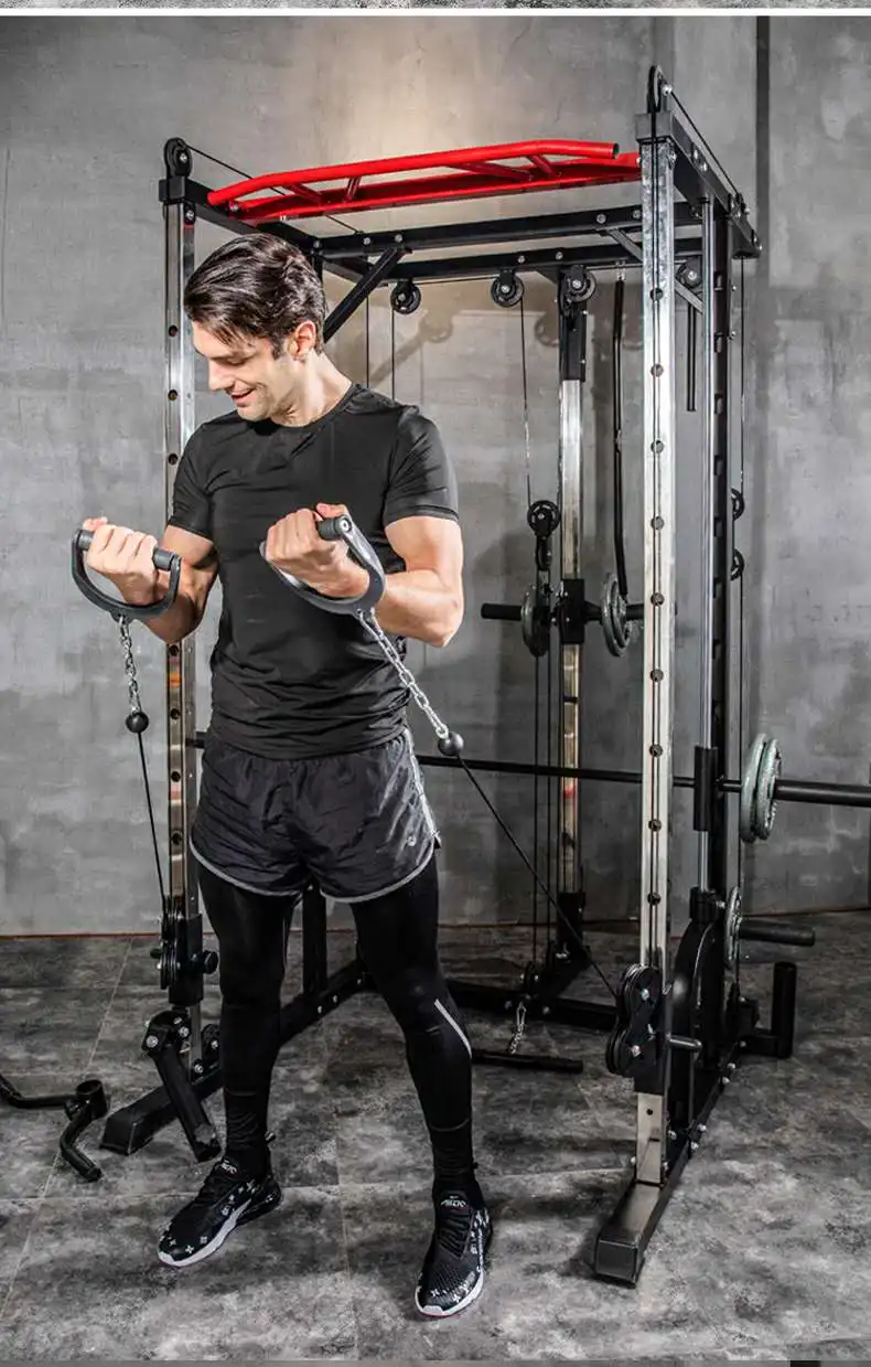 Стойка для фитнеса RTS, многофункциональная машина Смит для домашнего использования, стойка для приседаний, оборудование для спортзала, поддержка прямых поставок
