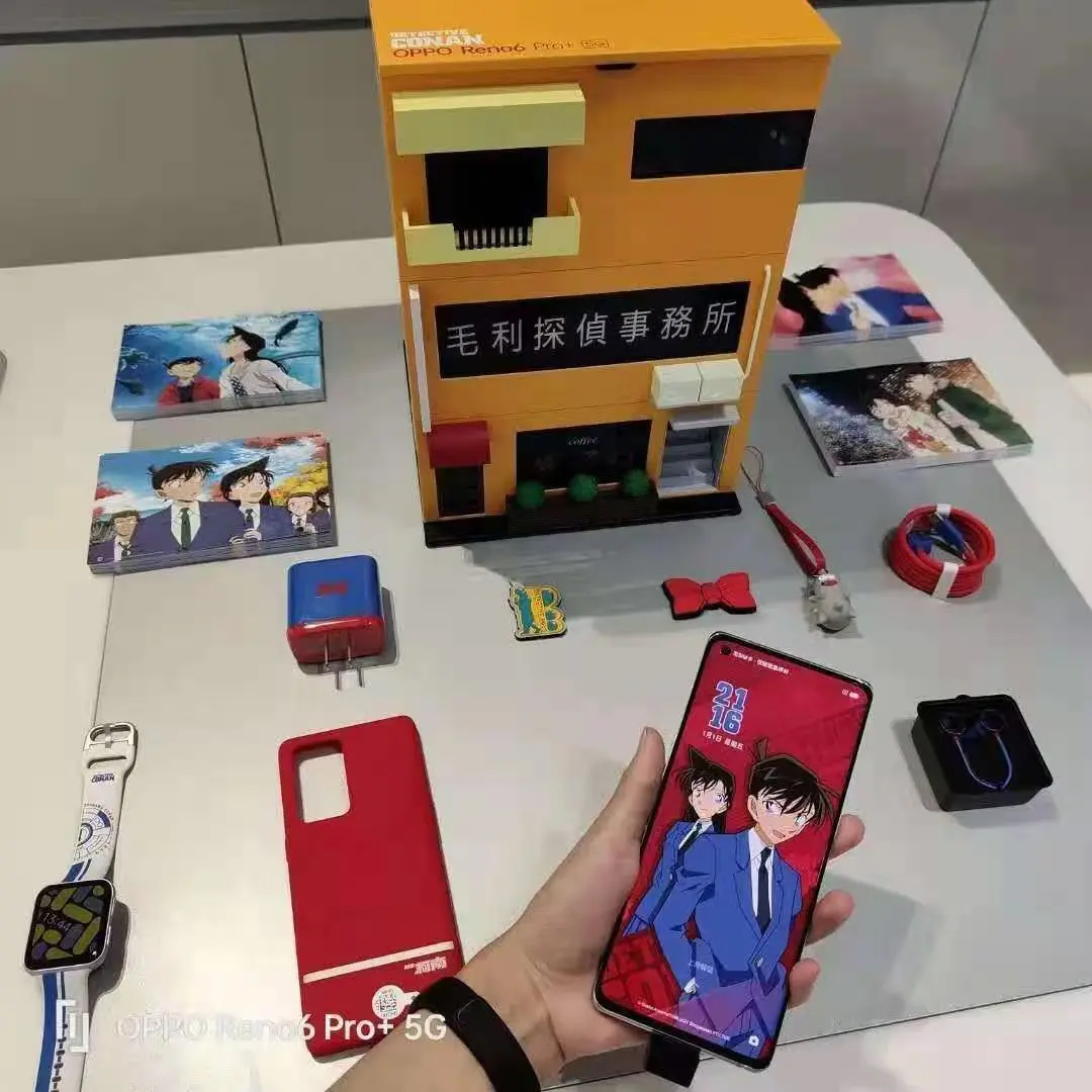 新しいOPPO Reno 6 Pro Plus Detective Conan Limited Edition 5GスマートフォンSnapdragon  87050MPカメラ65WSuperVOOC 90Hz NFC| Alibaba.com