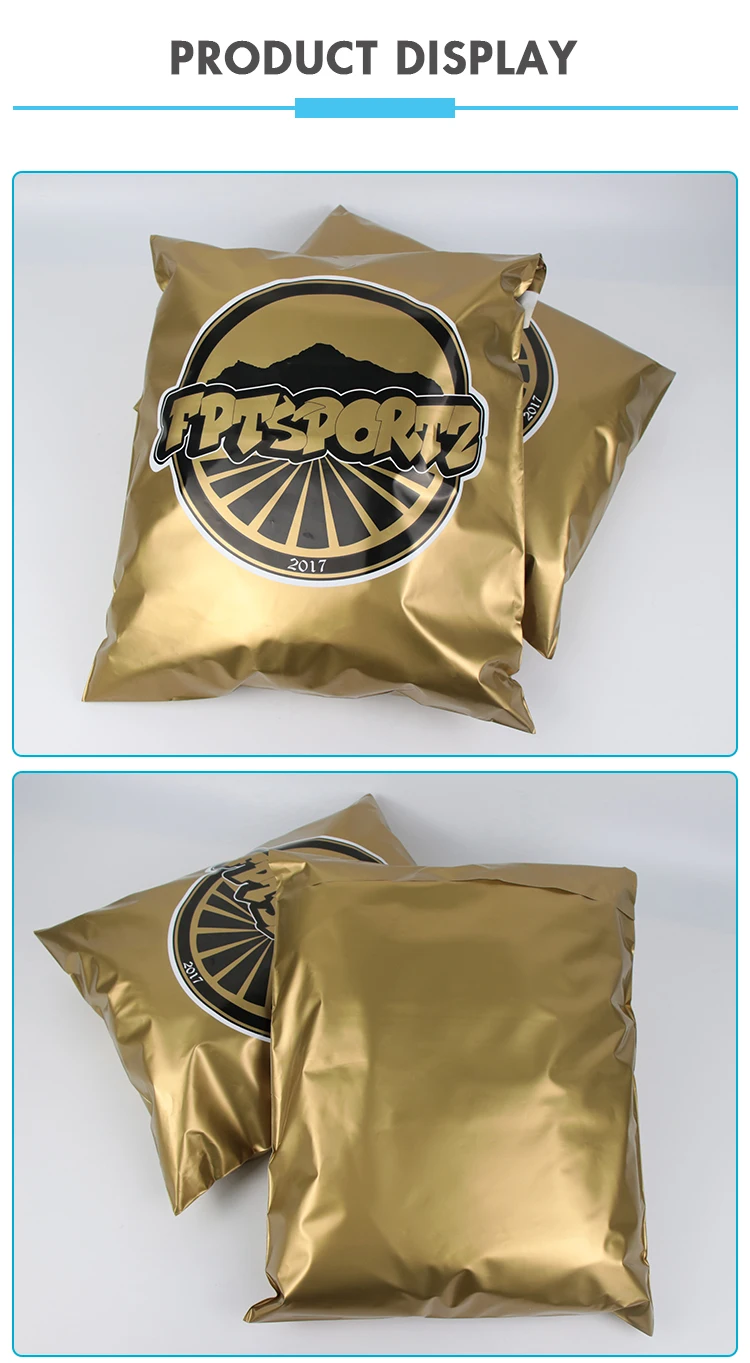 Custom T Shirt Packaging Bags Shipping Customized Mailer Gold Poly