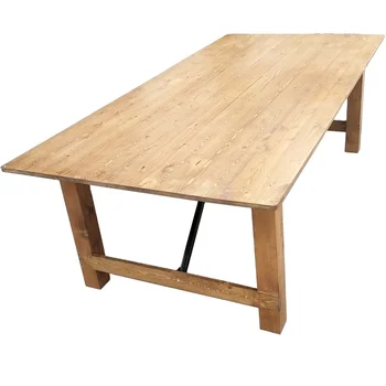 Wooden chevron farm table Vintage farm dining table
