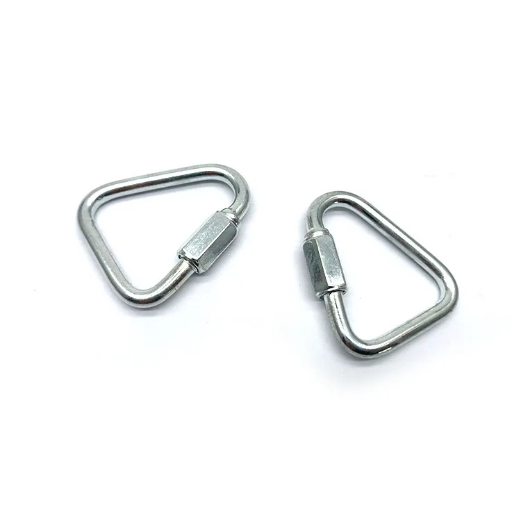 Multifunctional Zinc Alloy Carabiner Quick Triangle Screwlock Link Lock Ring Hook M3.5M5M6M8M10M12M14