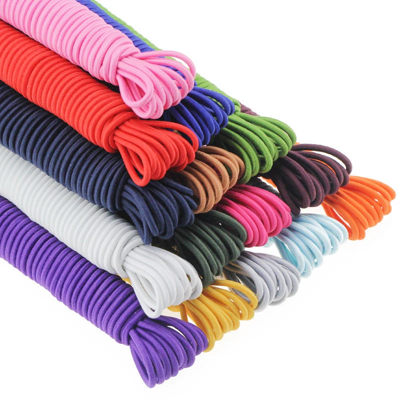 Sewing on Adjustable Length Round  Elastic Cord Rope With Customized logo and Colors for Chairs and Shoelace