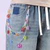 Colorful bear pin trouser chain