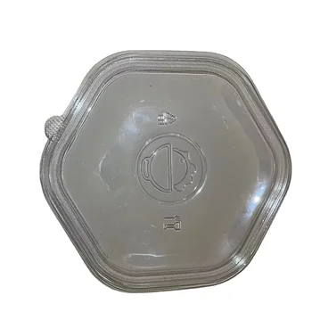 Excellent Disposable Bagasse Pulp 750ML Hexagonal Bowl PET Lid Biodegradable  PET Lid